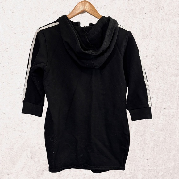 NUDE Black and White Hooded Jacket with Stripes - Picture 2 of 4